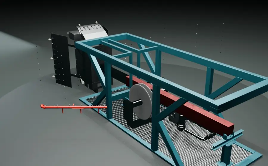 Het 3D-model van de HB Nexus wasrobot, van buitenaf te bekijken